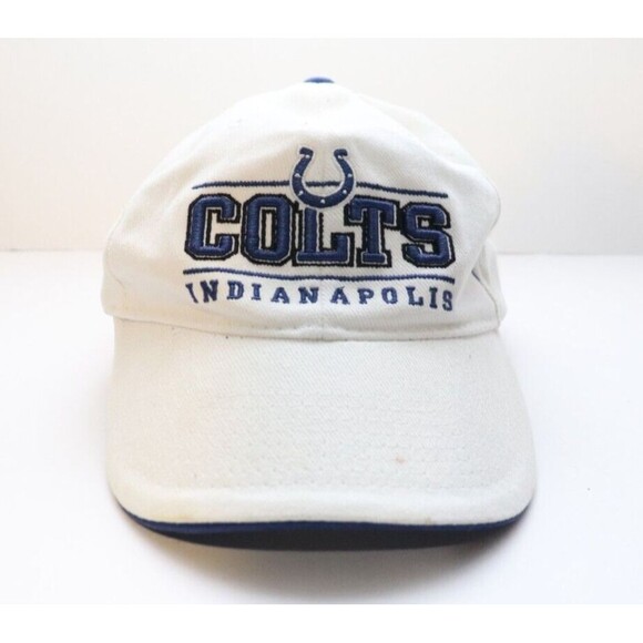 Indianapolis Colts Hat Logo Football NFL White Adjustable - Picture 1 of 5